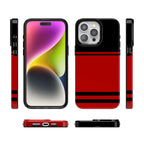 Storm Warning | Black & Red Stripes Case