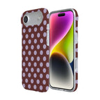 Spotted in SoHo | Burgundy Polka Dot Case