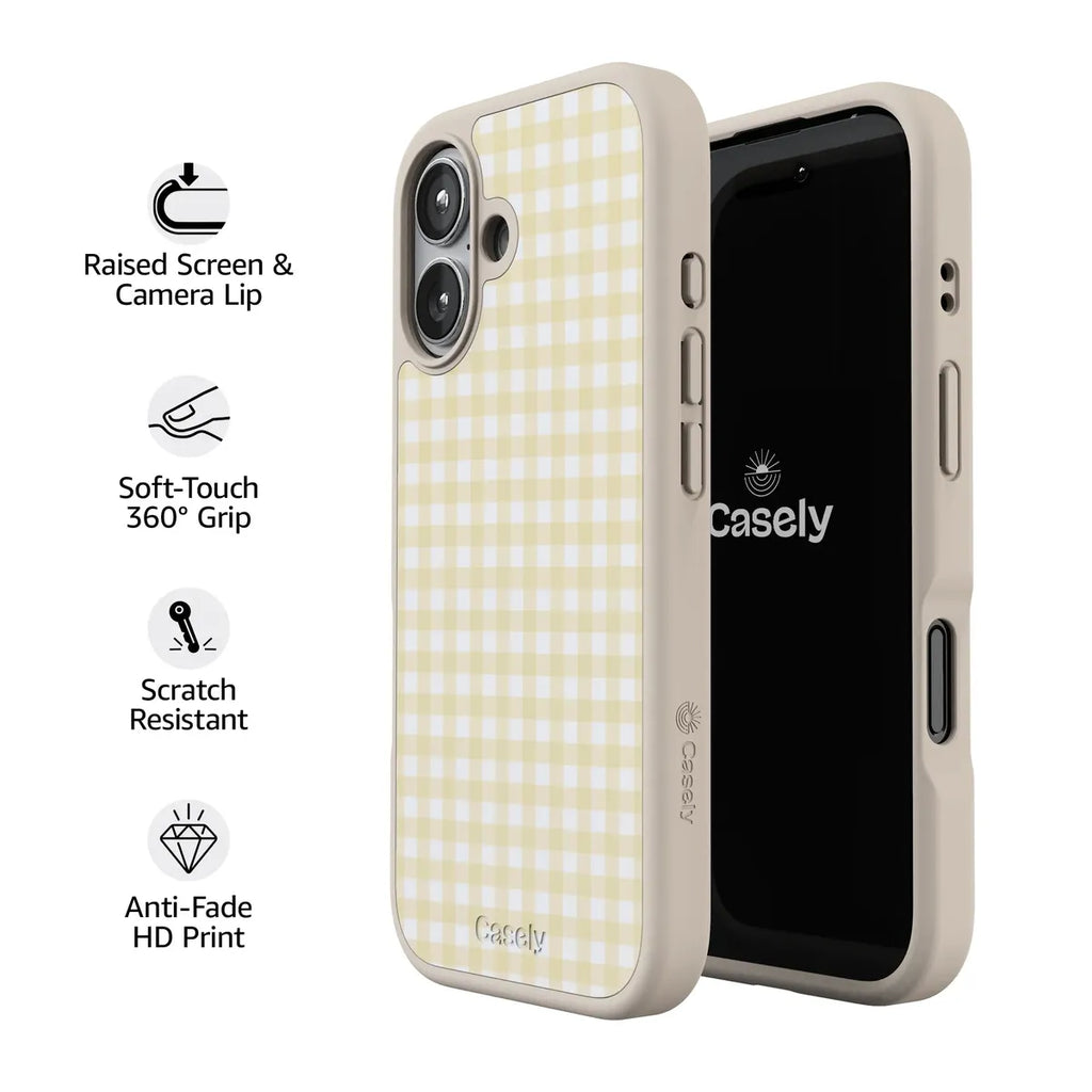 Pastel Picnic | Yellow Gingham Case