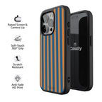 Go New York | Blue & Orange Stripes Case