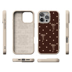 Teddy Bows | Brown Polka Dot Case