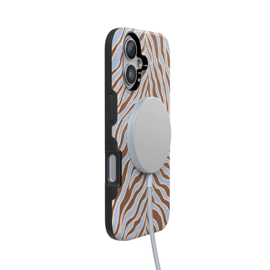 Untamed | Brown & Blue Zebra Case