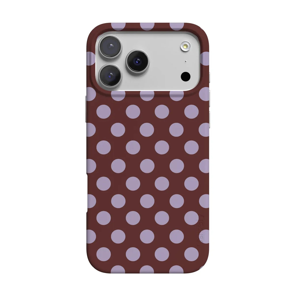 Spotted in SoHo | Burgundy Polka Dot Case