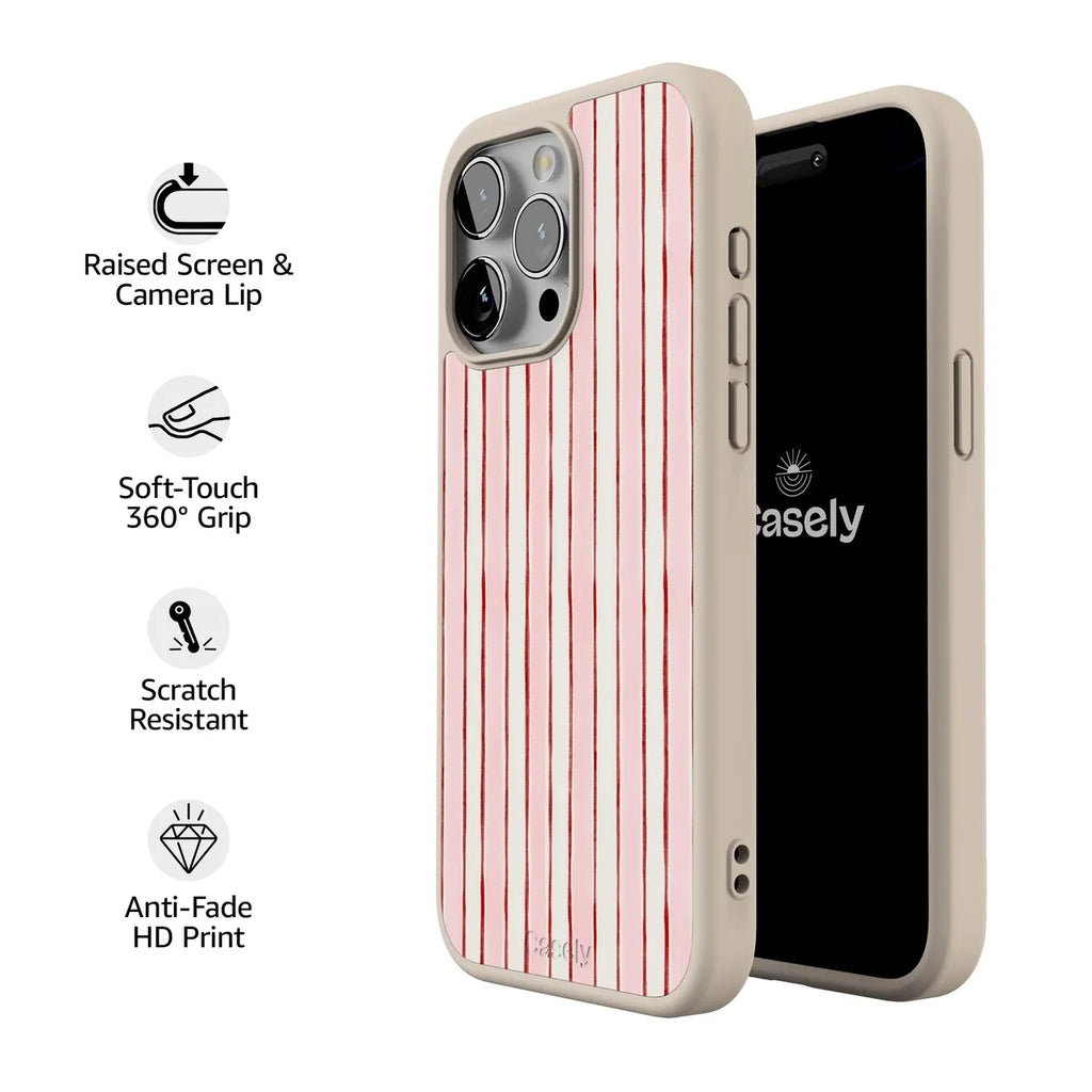 Pretty in Pastel | Blush Stripes Case