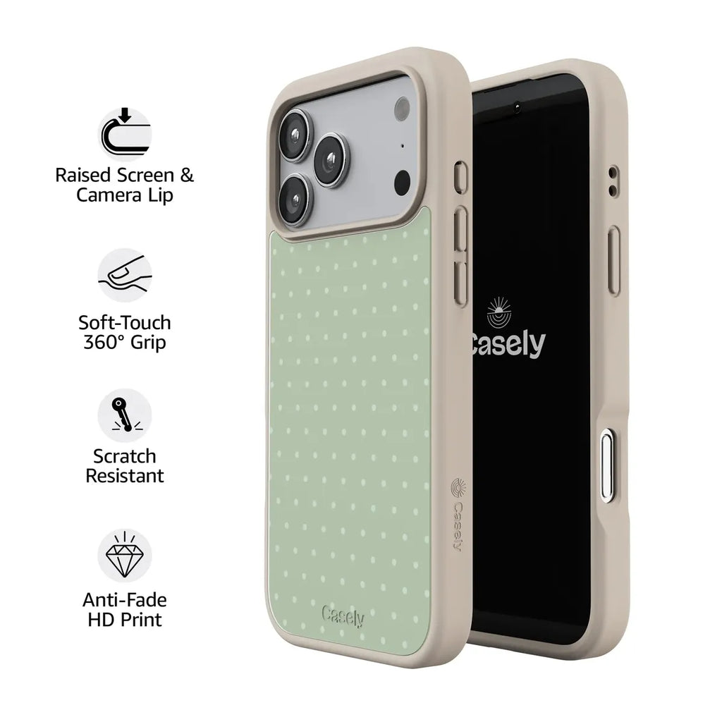On the Dot | Green Polka Dot Case
