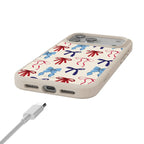 American Girlie | Red White & Blue Bows Case