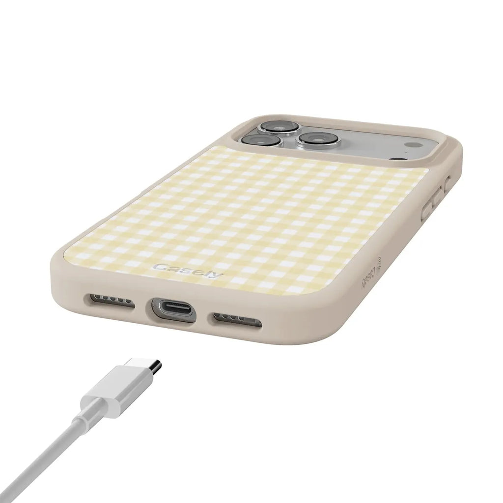 Pastel Picnic | Yellow Gingham Case