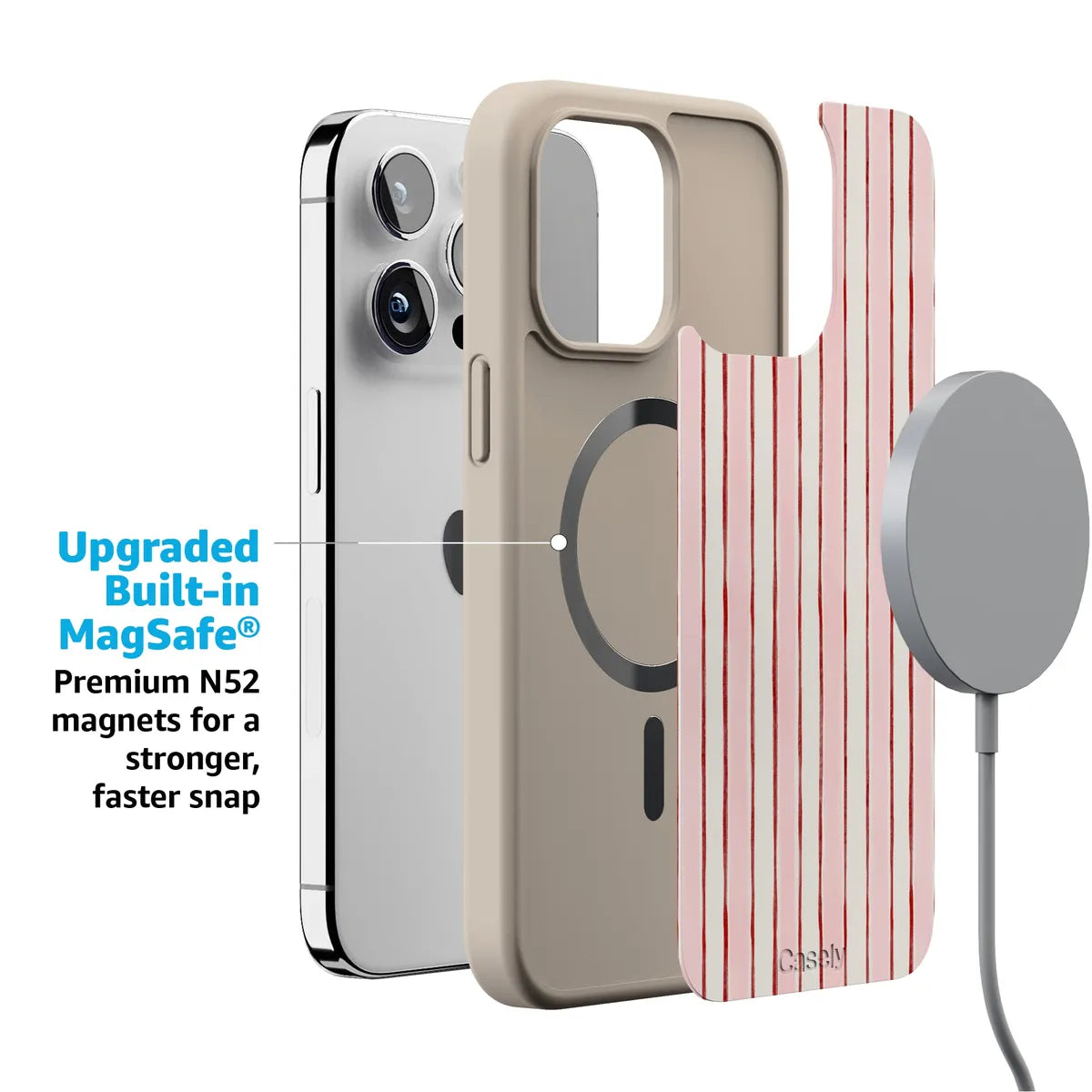Pretty in Pastel | Blush Stripes Case