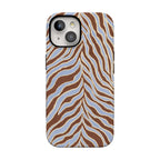 Untamed | Brown & Blue Zebra Case