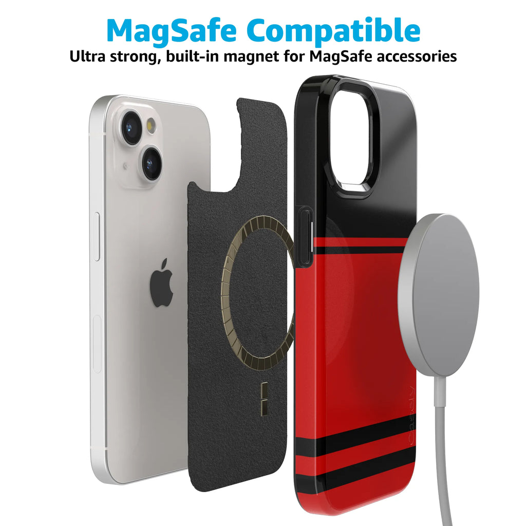 Storm Warning | Black & Red Stripes Case