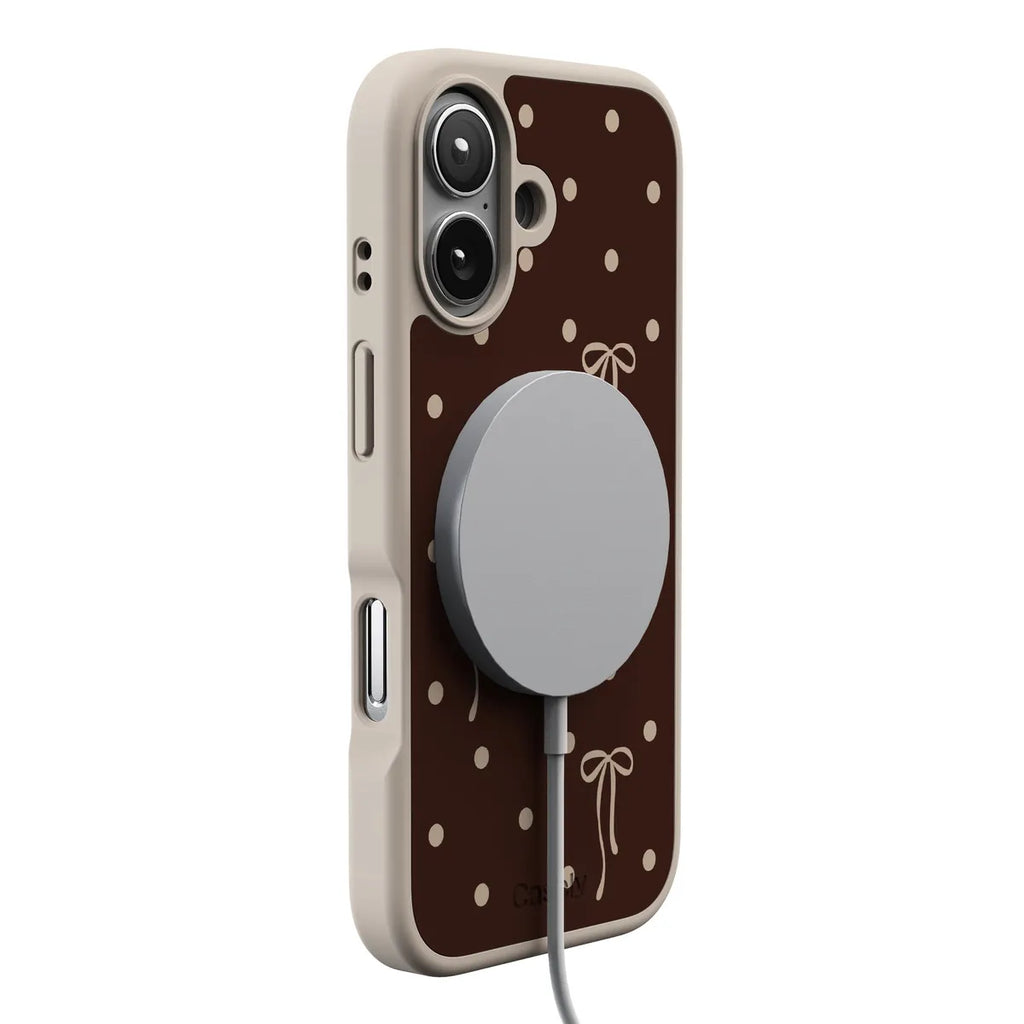 Teddy Bows | Brown Polka Dot Case
