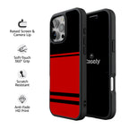 Storm Warning | Black & Red Stripes Case