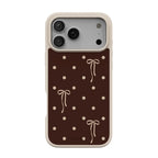 Teddy Bows | Brown Polka Dot Case