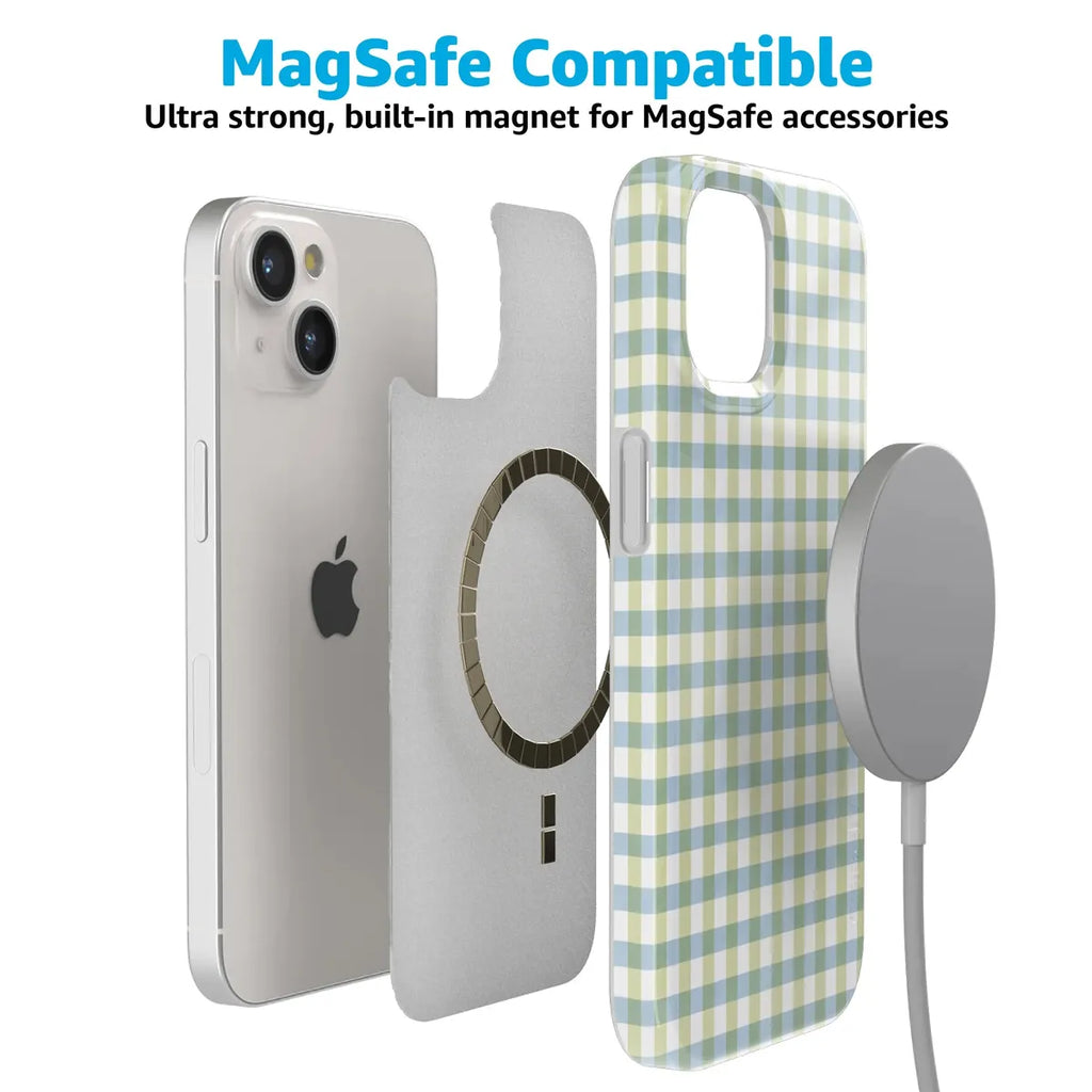 Pastel Picnic | Blue & Green Gingham Case