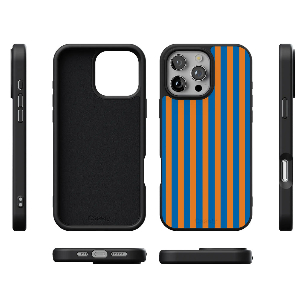 Go New York | Blue & Orange Stripes Case