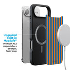Go New York | Blue & Orange Stripes Case