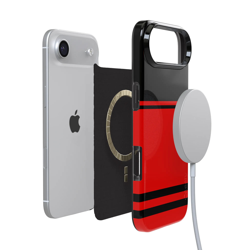 Storm Warning | Black & Red Stripes Case