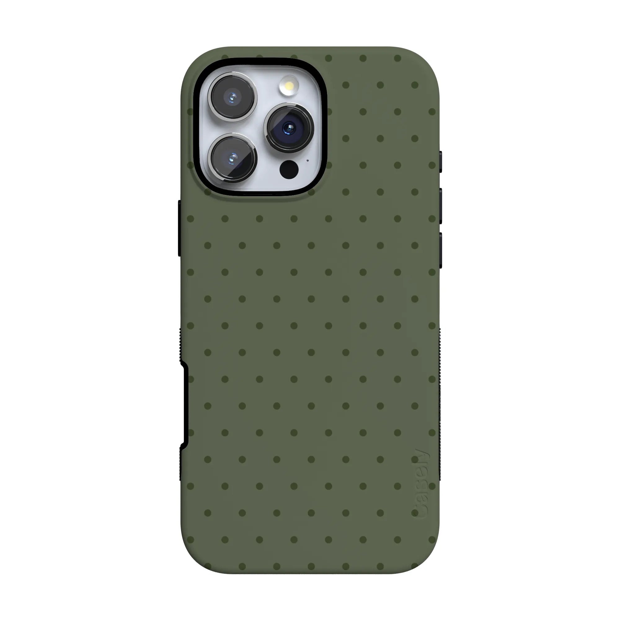 On the Dot | Olive Green Polka Dot Case