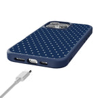 On the Dot | Navy Polka Dot Case