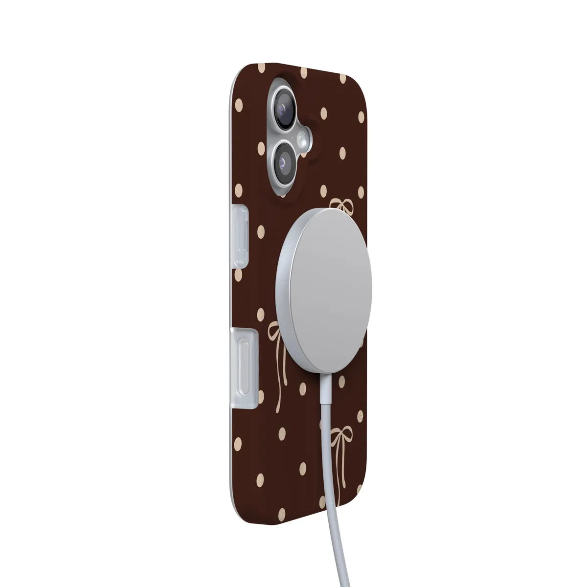 Teddy Bows | Brown Polka Dot Case