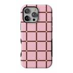 Uptown Gridlock | Pink Checkerboard Case