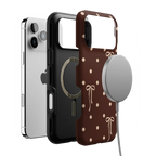 Teddy Bows | Brown Polka Dot Case