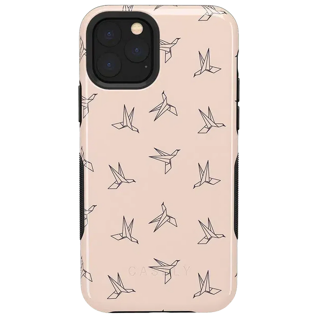 Paper Crane Origami | Beige Pattern