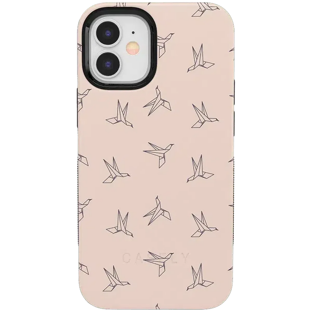 Paper Crane Origami | Beige Pattern