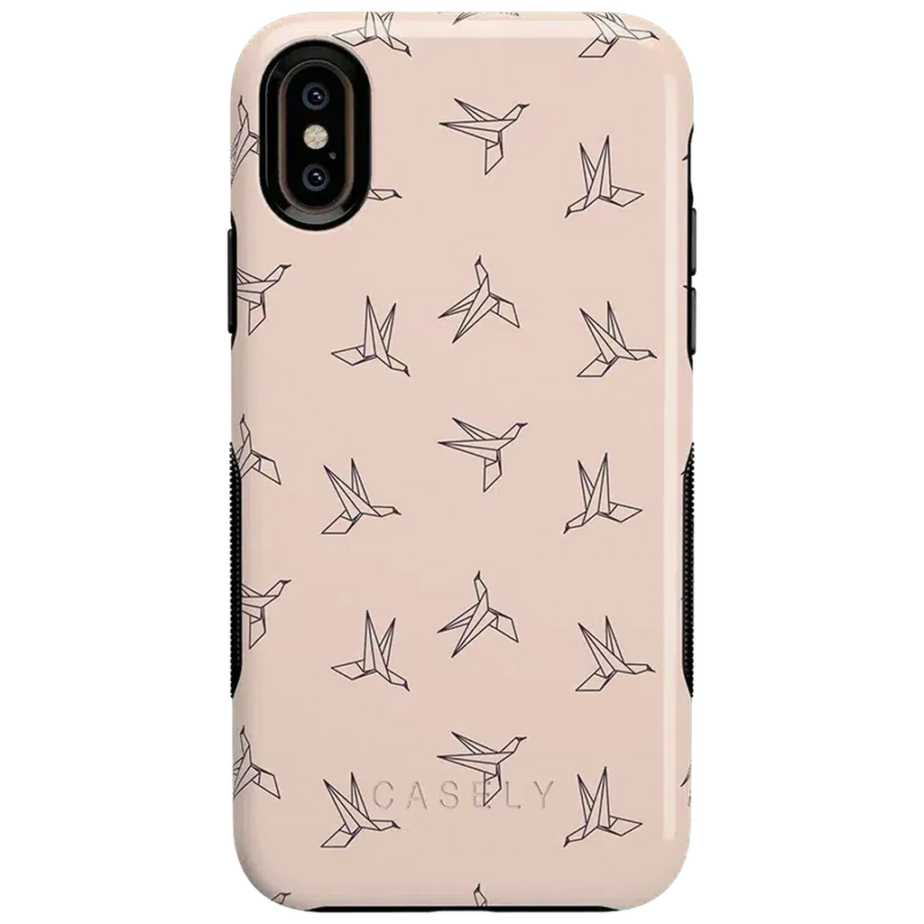 Paper Crane Origami | Beige Pattern