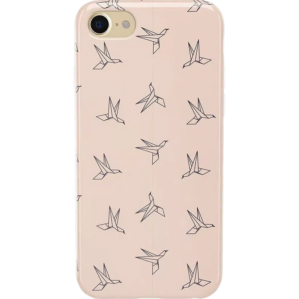 Paper Crane Origami | Beige Pattern