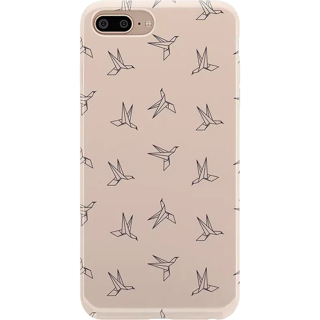 Paper Crane Origami | Beige Pattern