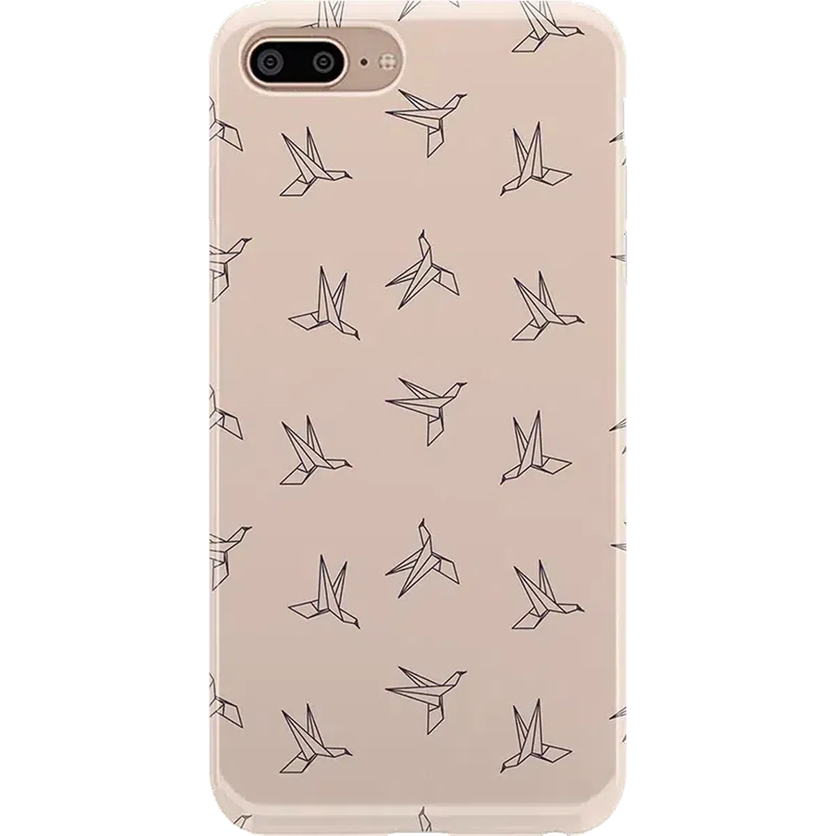 Paper Crane Origami | Beige Pattern