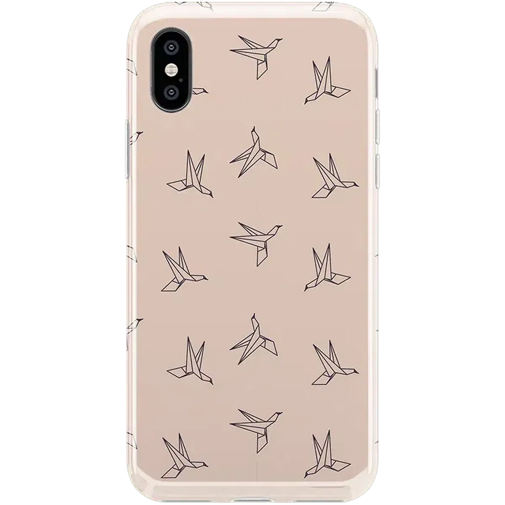 Paper Crane Origami | Beige Pattern