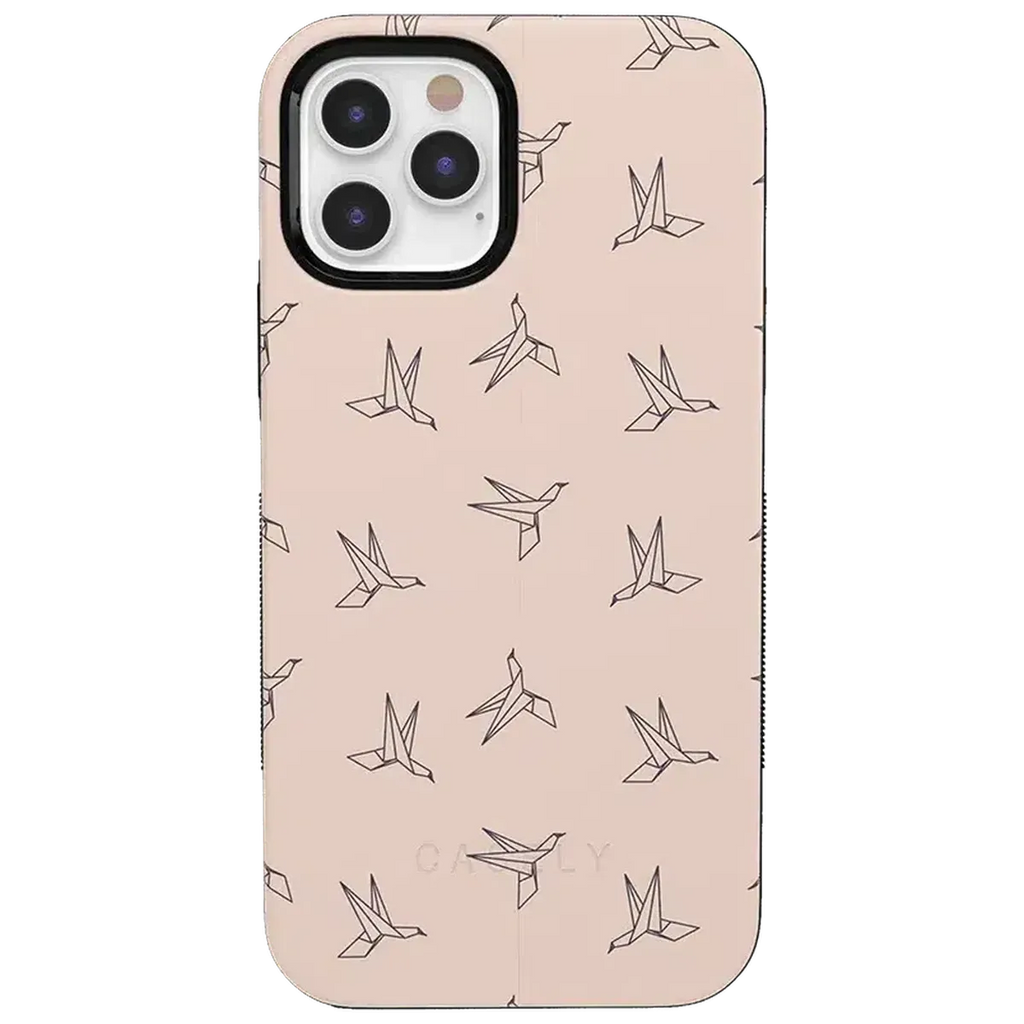 Paper Crane Origami | Beige Pattern