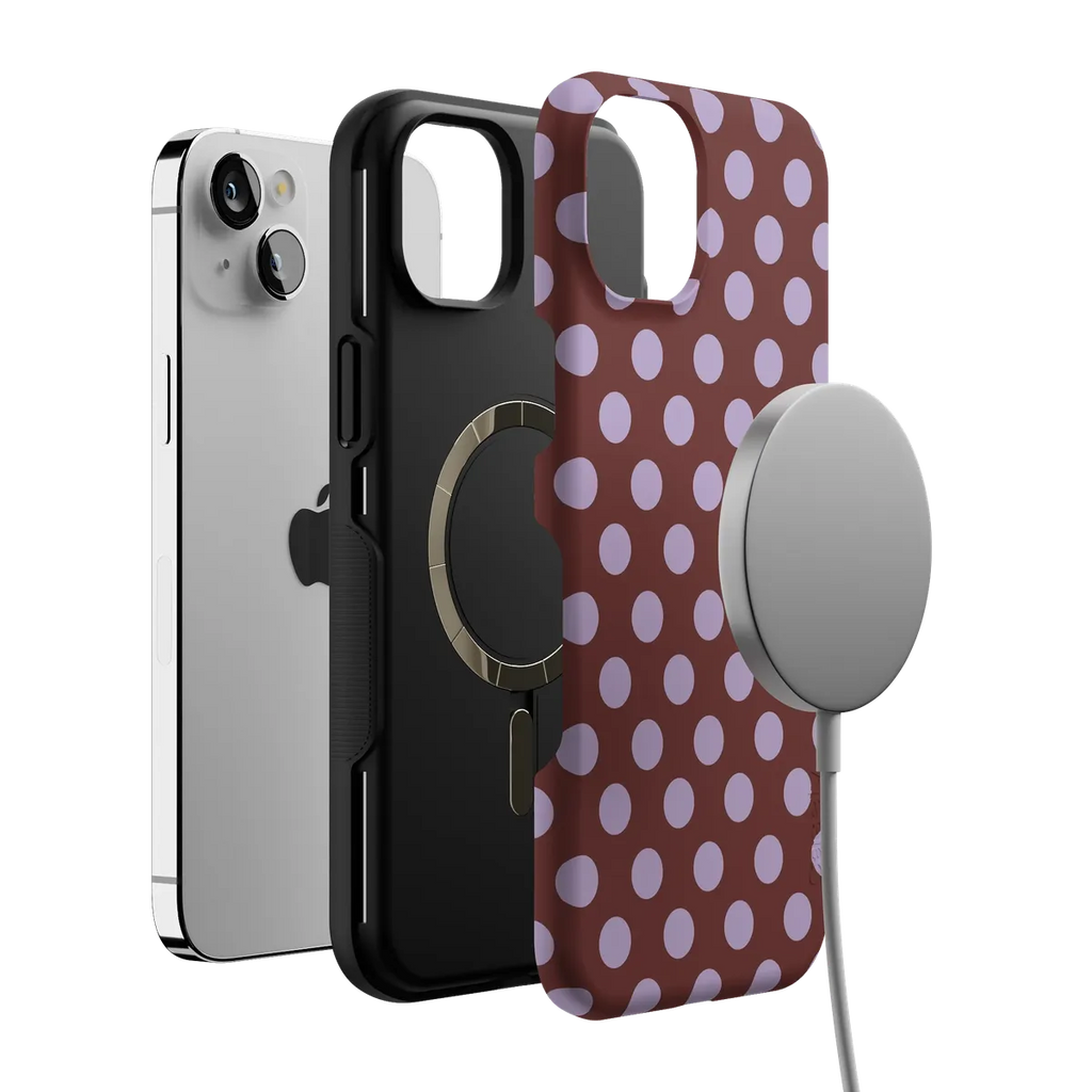 Spotted in SoHo | Burgundy Polka Dot Case