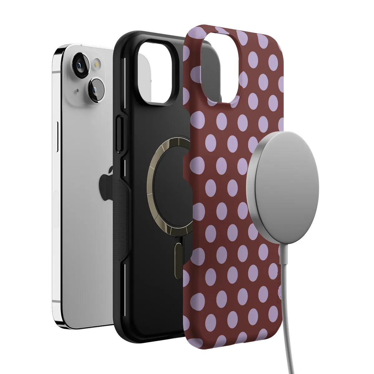 Spotted in SoHo | Burgundy Polka Dot Case