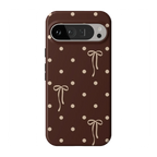 Teddy Bows | Brown Polka Dot Case