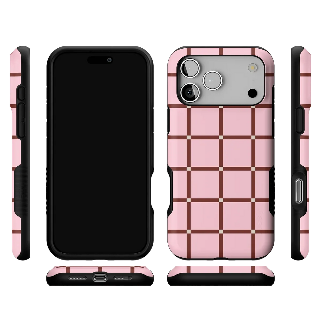 Uptown Gridlock | Pink Checkerboard Case