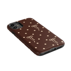 Teddy Bows | Brown Polka Dot Case
