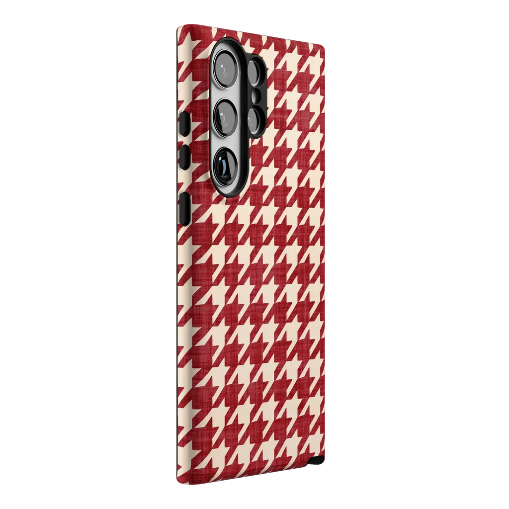 Scarlet Stitch | Red Houndstooth Case
