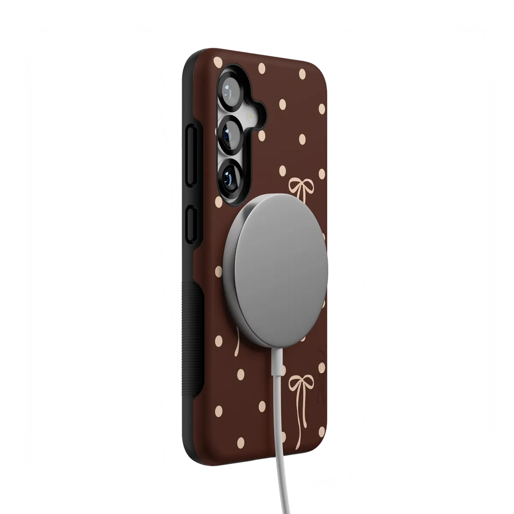 Teddy Bows | Brown Polka Dot Case
