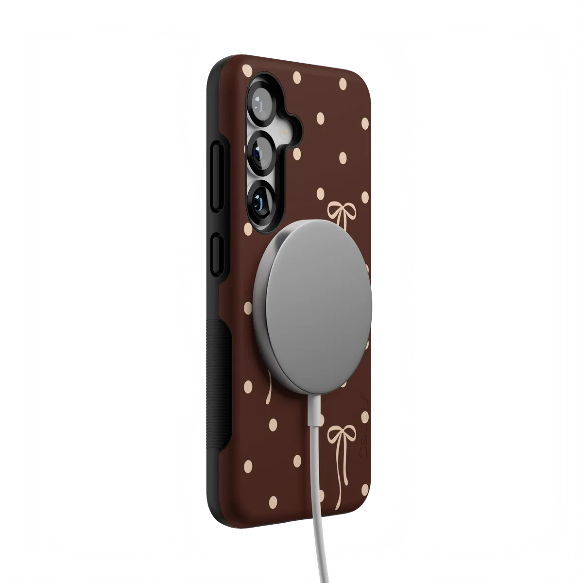 Teddy Bows | Brown Polka Dot Case
