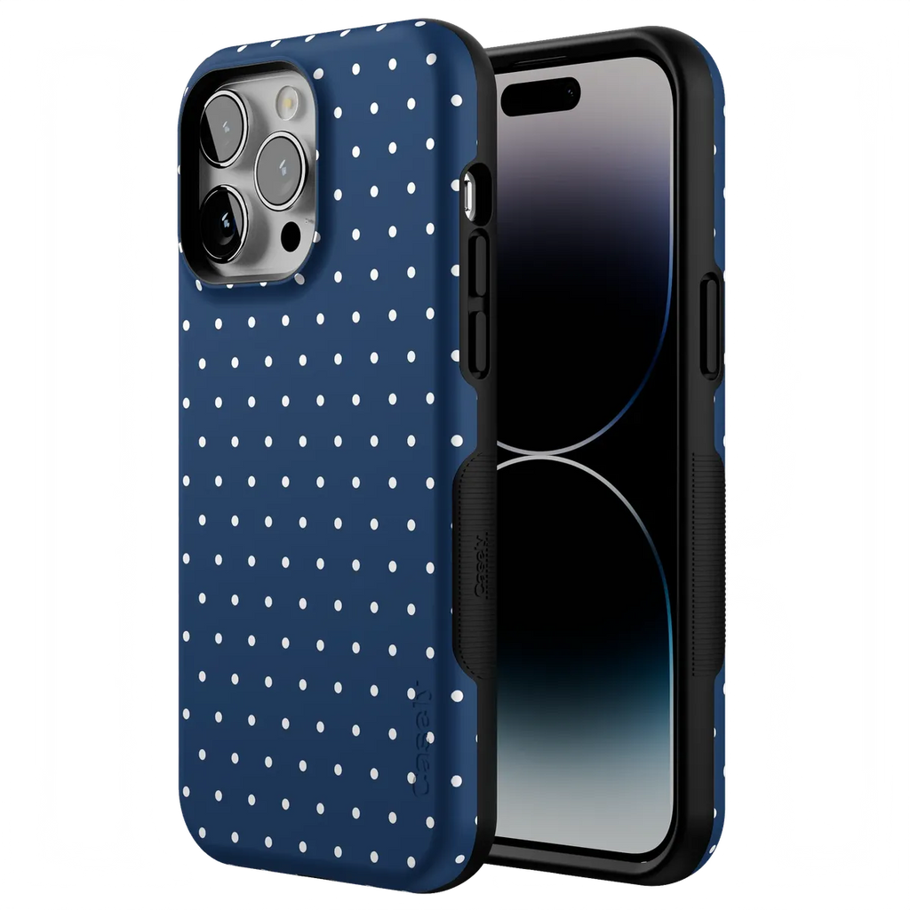 On the Dot | Navy Polka Dot Case