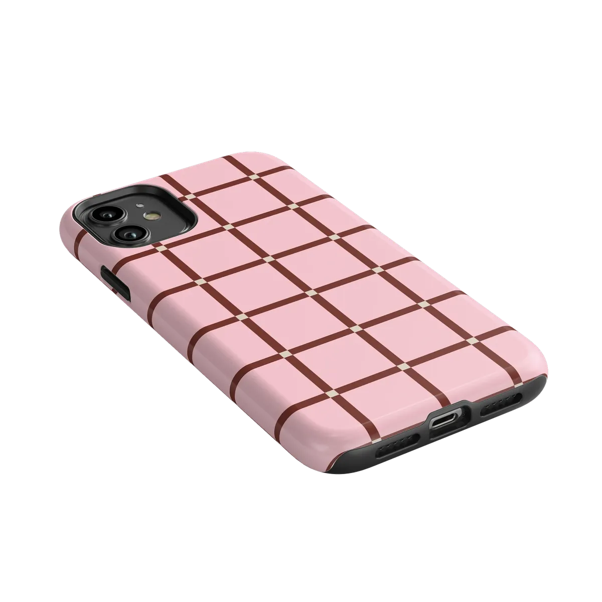 Uptown Gridlock | Pink Checkerboard Case