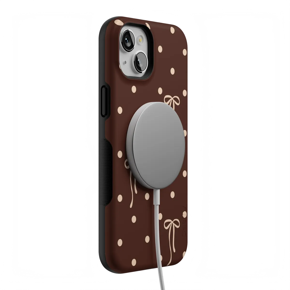 Teddy Bows | Brown Polka Dot Case