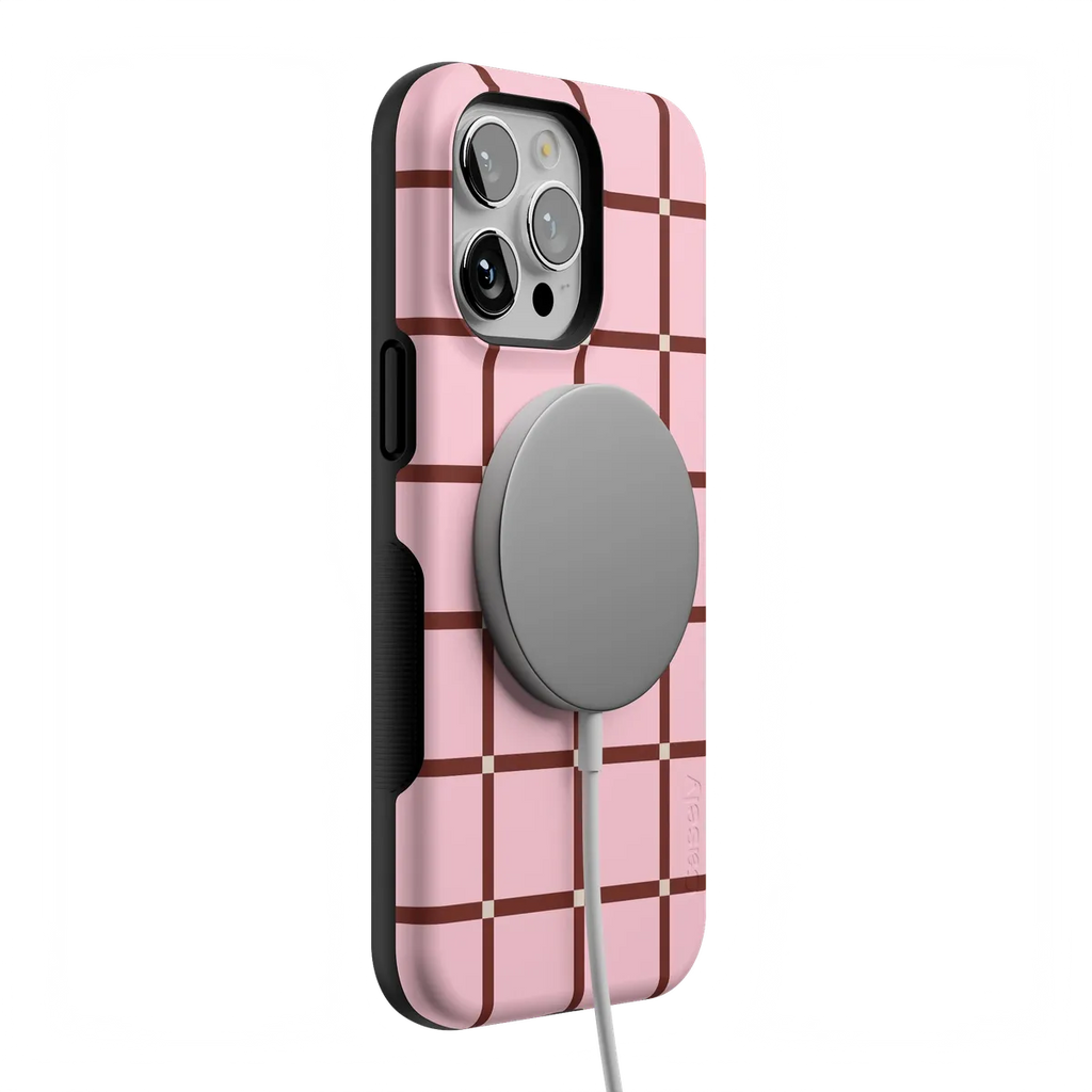 Uptown Gridlock | Pink Checkerboard Case