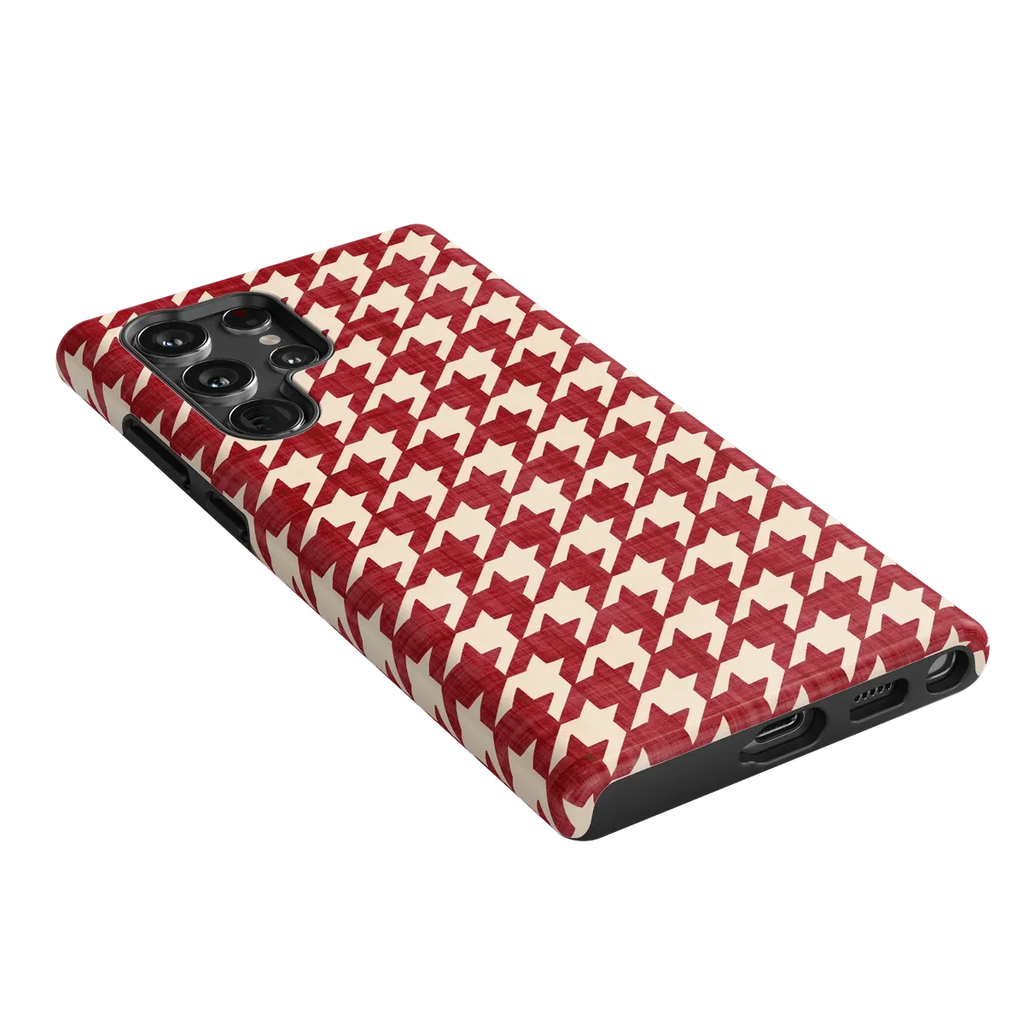 Scarlet Stitch | Red Houndstooth Case