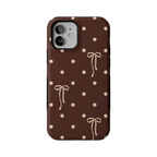 Teddy Bows | Brown Polka Dot Case