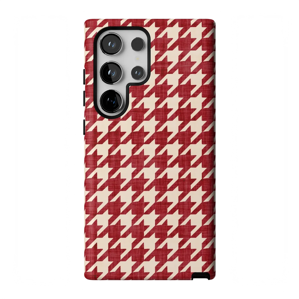 Scarlet Stitch | Red Houndstooth Case