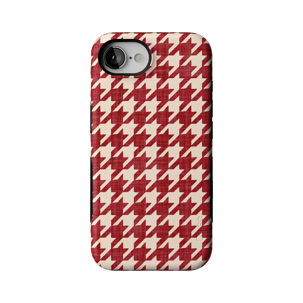 Scarlet Stitch | Red Houndstooth Case